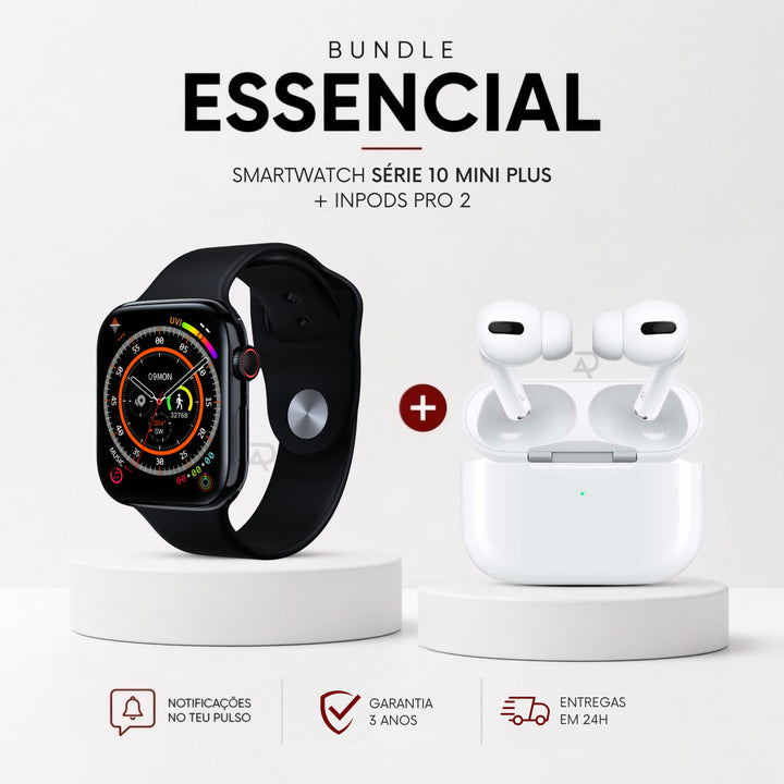 Smartwatch DigitalAvenue Série 10 Mini Plus + Fones DigitalAvenue Inpods Pro 2