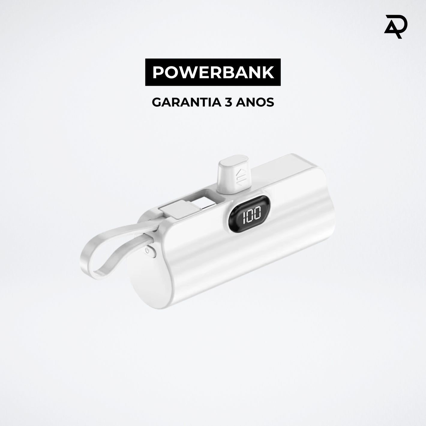 Mini Power Bank com Conector Duplo e Ecrã Digital