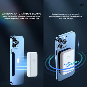 Power Bank Magnética 10000mAh – Carregador Portátil Sem Fios