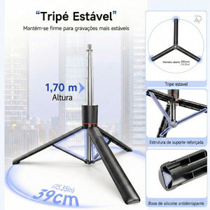 Tripé Multifuncional 360º com Controlo Remoto