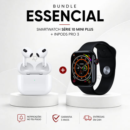 Smartwatch DigitalAvenue Série 10 Mini Plus + Fones DigitalAvenue Inpods Pro 3