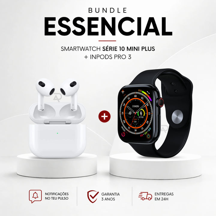 Smartwatch DigitalAvenue Série 10 Mini Plus + Fones DigitalAvenue Inpods Pro 3