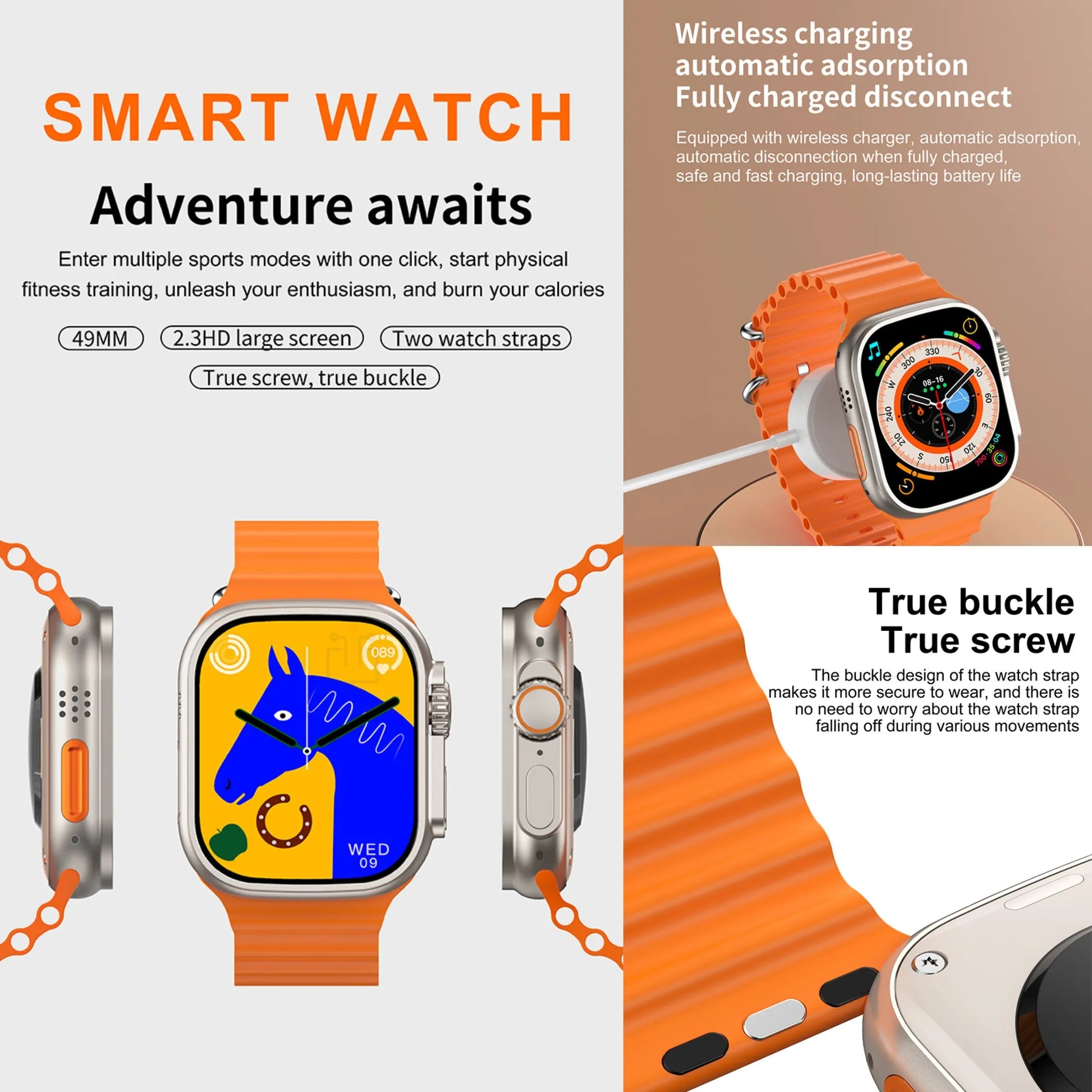 smartwatch ultra smartwatch prateado inpods