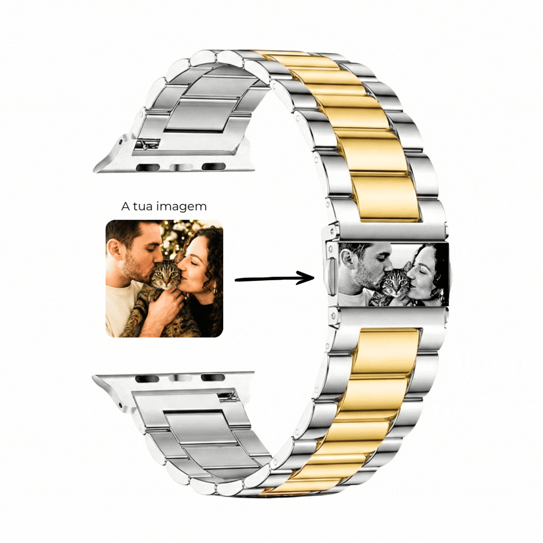 Bracelete Metálica Personalizável Aço Inoxidável para Smartwatch