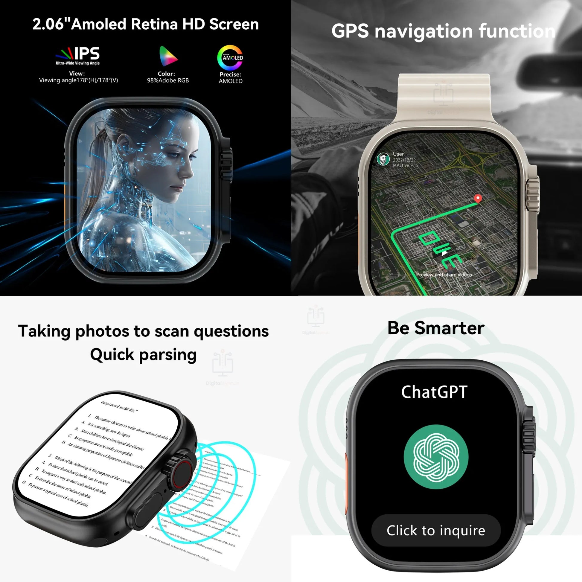 smartwatch Ultra smartwatch 5g prateado