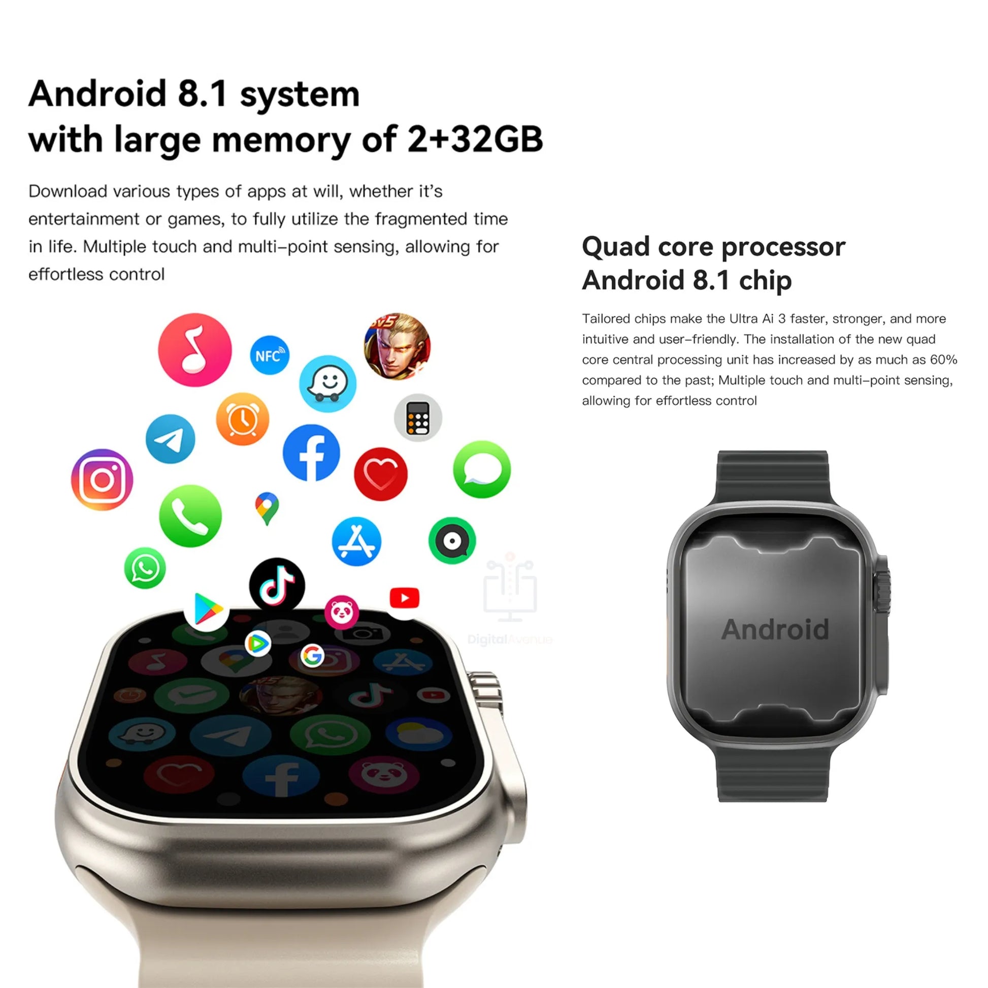 smartwatch Ultra smartwatch 5g prateado